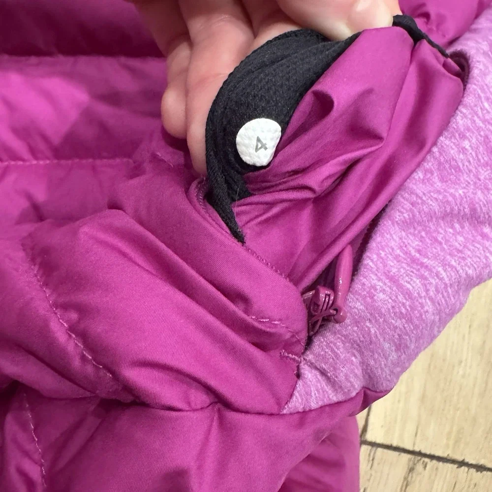 Lululemon Fluff Off Jacket Ultra Violet‎ Pink Sz 4 Athletic Running Down Puffer